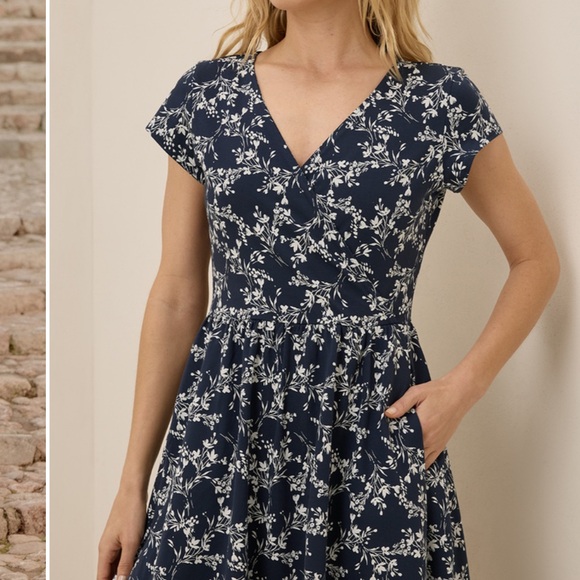 Pact Daytripper Crossover Fit and Flare Dress - Picture 3 of 7